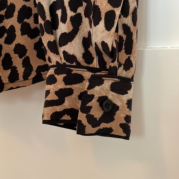 Leopard Ganni wrap blouse (size small) - Picture 3 of 3